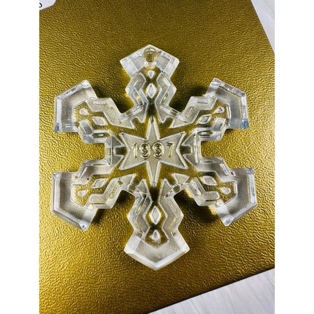Vintage 1997 Waterford Crystal Snow Crystal Collection Snowflake Ornament
